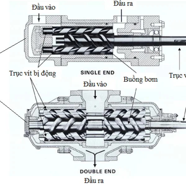 Nguyên lý làm việc bơm trục vít