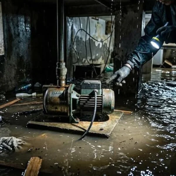 Máy bơm bị ngập nước