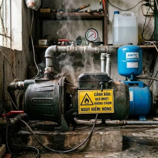Các sửa máy bơm nước bị nóng