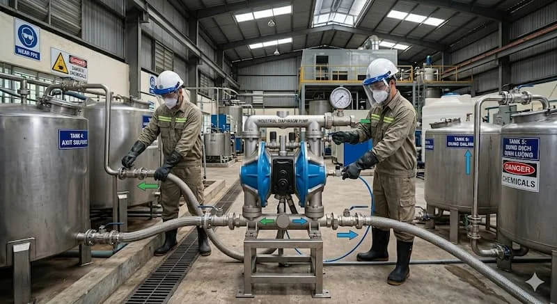 Ứng dụng bơm màng trong ngành công nghiệp