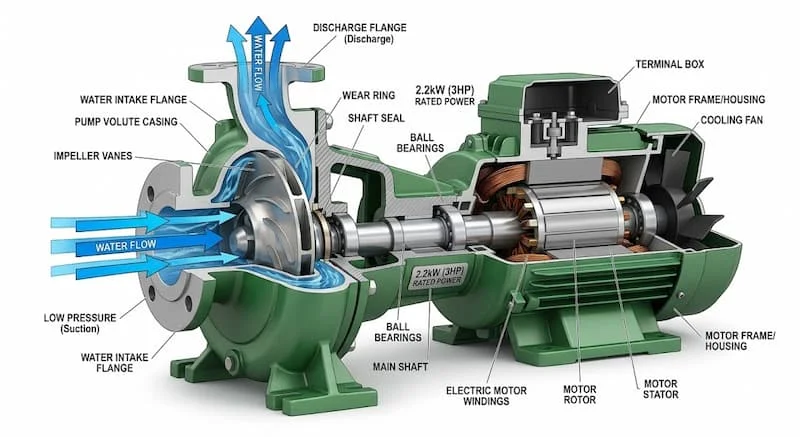Cấu tạo và nguyên lý hoạt động của máy bơm