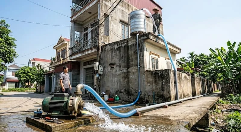 Lắp đặt bơm đẩy xa