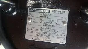 Bảng ký hiệu trên máy bơm