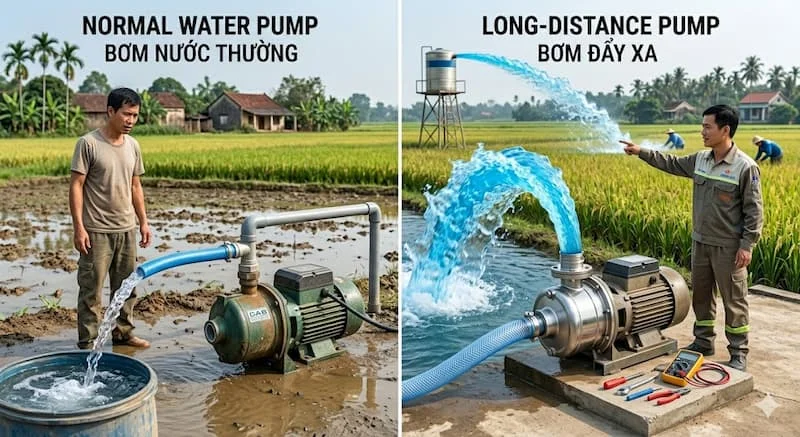 So sánh 2 loại bơm