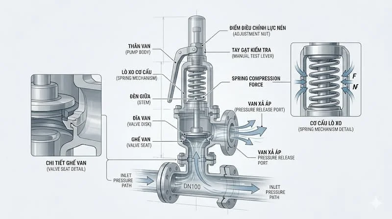 Cấu tạo van an toàn