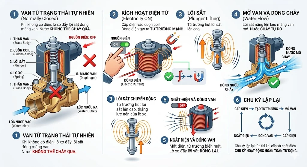 Nguyên lý hoạt động của van