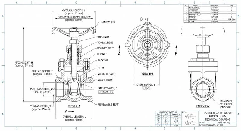 Ảnh bản vẽ kích thước