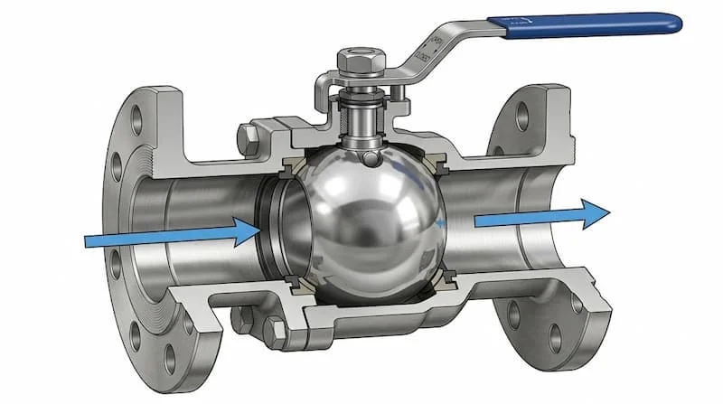 Cận cảnh cấu tạo van bi 1 chiều