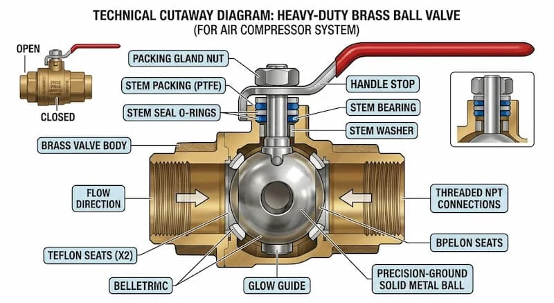 Ảnh cấu tạo van bi
