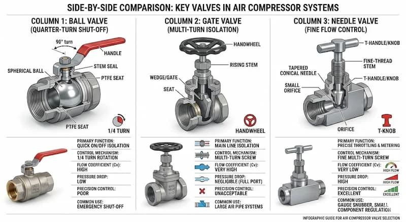 Ảnh so sánh các loại van