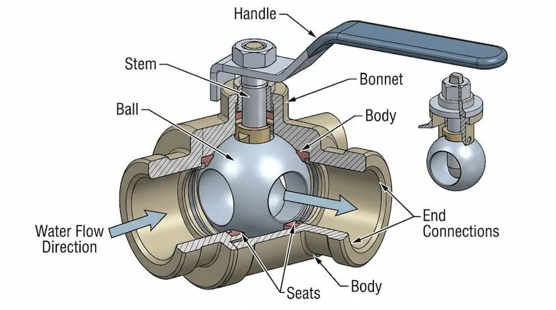 Ảnh cấu tạo van cơ khí