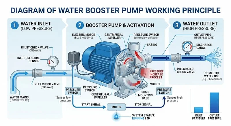 Cấu tạo máy bơm tăng áp