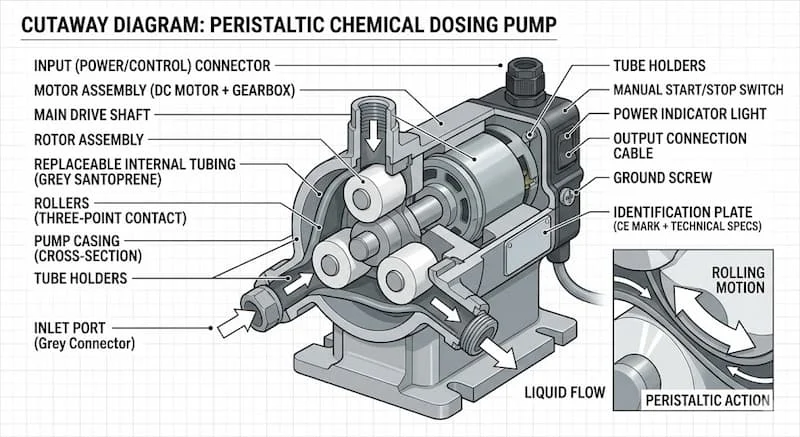 Cấu tạo máy bơm hóa chất