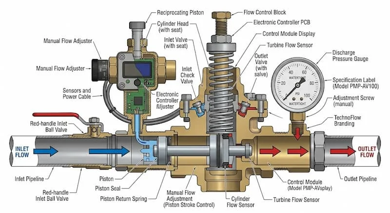 Các bộ phận của bơm piston
