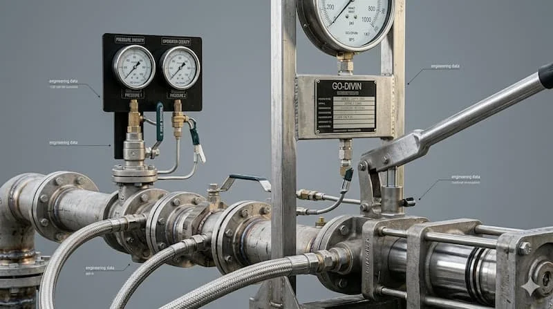 Ảnh chi tiết cấu tạo bơm thử áp lực