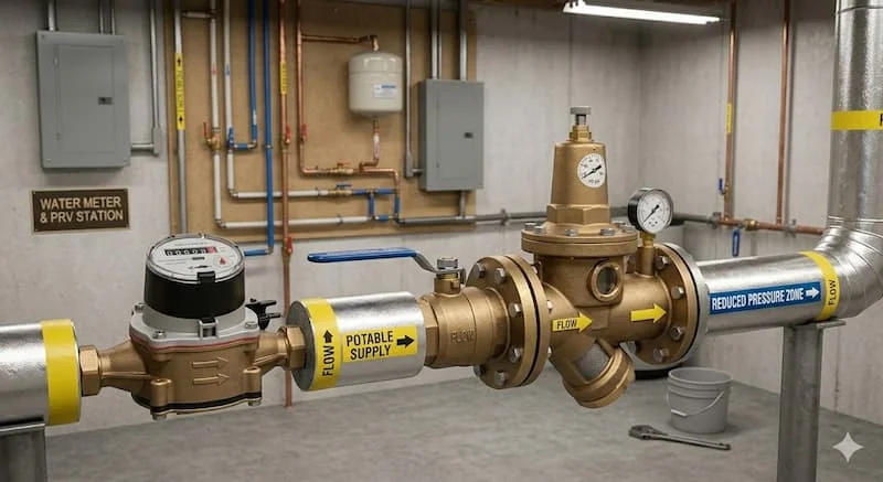 Ảnh tổng quan vị trí lắp van nước