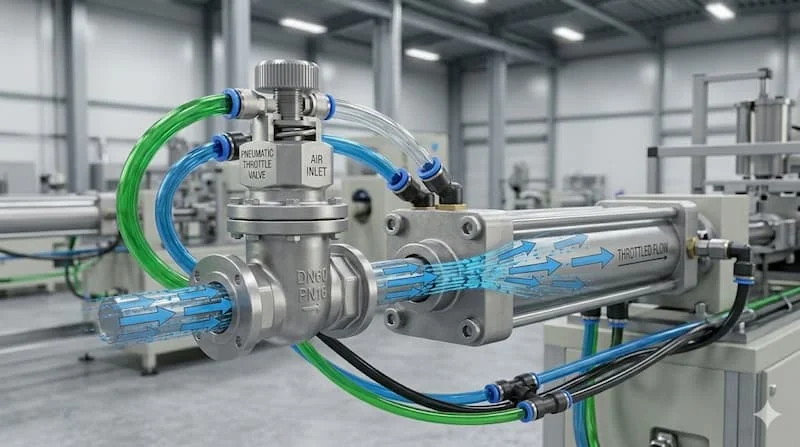 Ảnh thực tế lắp đặt trong hệ thống khí nén