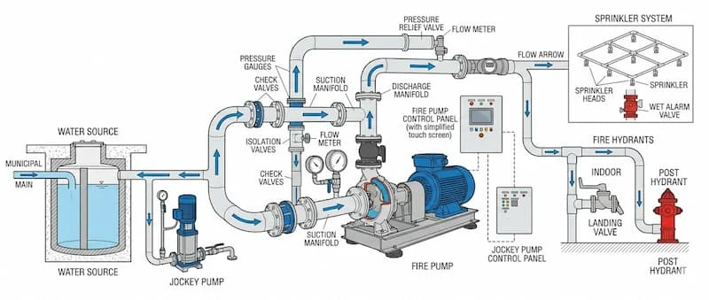 Nguyên lý hoạt động bơm chữa cháy