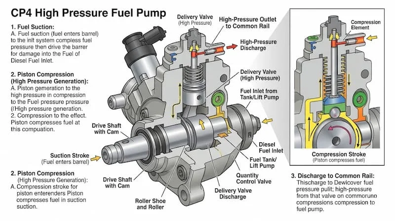 Cấu tạo và nguyên lý hoạt động bơm CP4