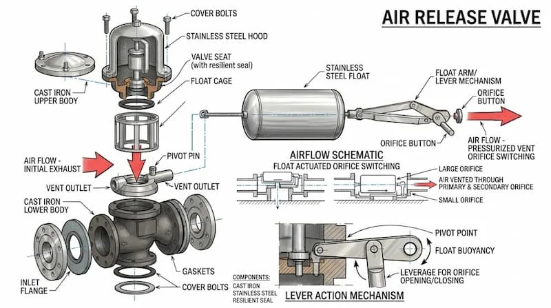 Cấu tạo chi tiết van khí