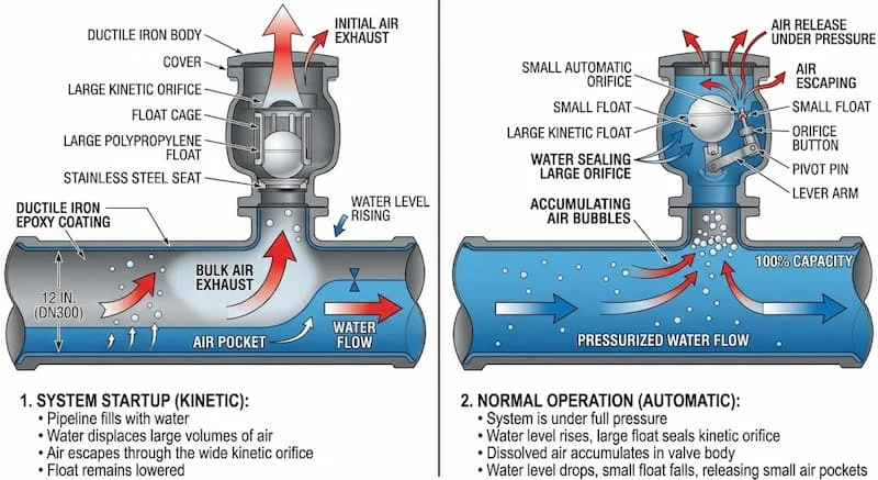 Nguyên lý hoạt động van xả khí
