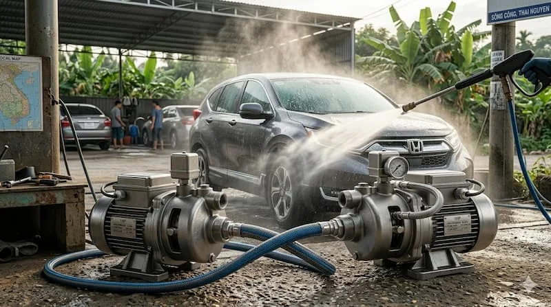 Bơm cao áp xịt rửa xe