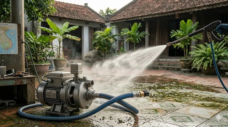 Ảnh hệ thống bơm cao áp và súng phun