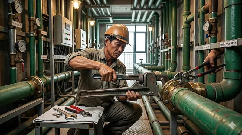 Ảnh ứng dụng thực tế (thợ đang làm việc)