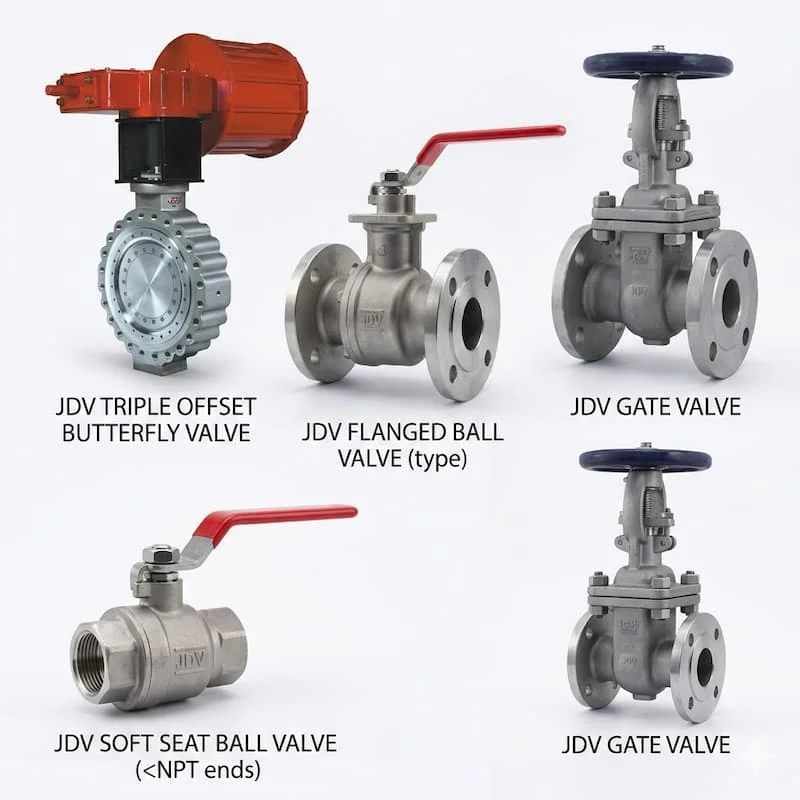 Ảnh đa dạng các loại JDV valve