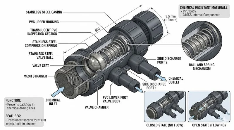 Những bộ phận của van một chiều