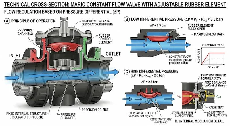 Nguyên lý hoạt động van khống chế lưu lượng