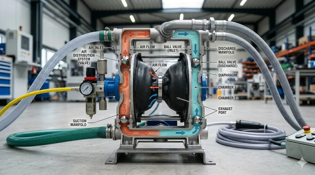 Lắp đặt và sử dụng bơm kép