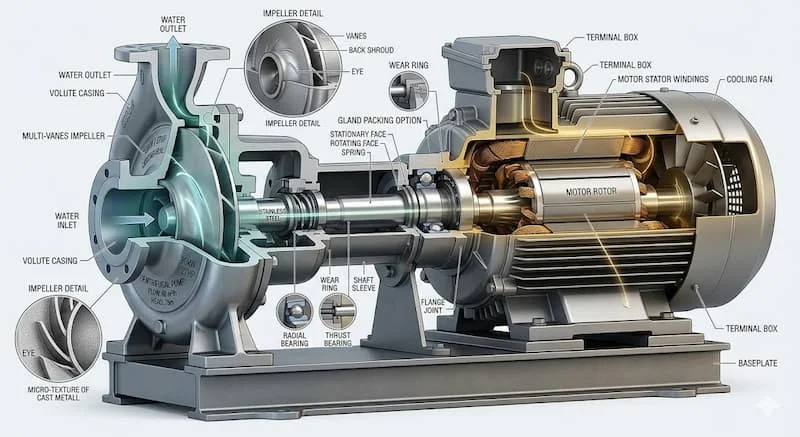 Cấu tạo máy bơm 20kw