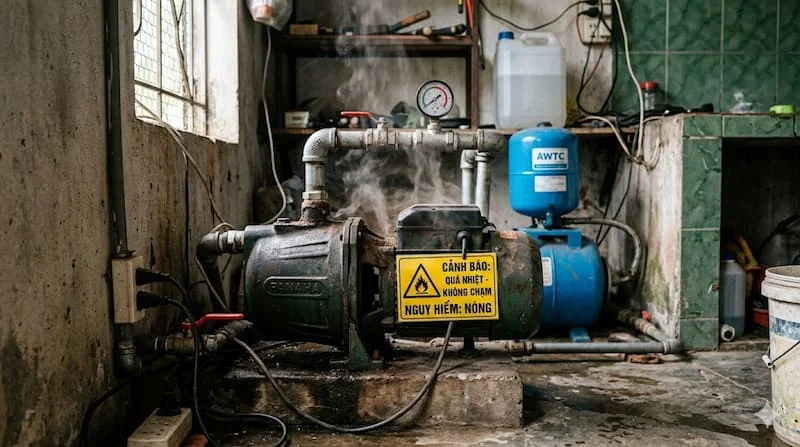 Máy bơm bị nóng