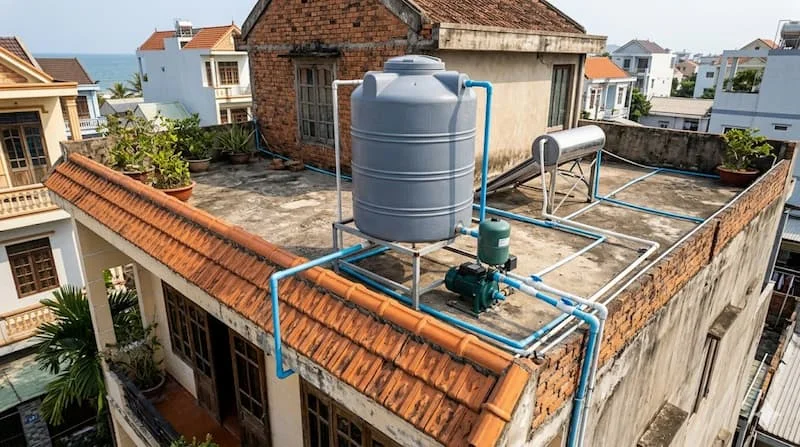 Ảnh tổng quan máy bơm nước tại Đà Nẵng