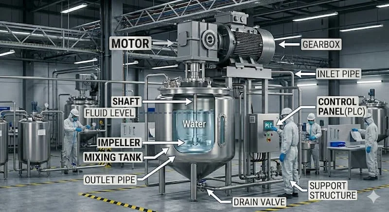 Nguyên lý hoạt động industrial mixer