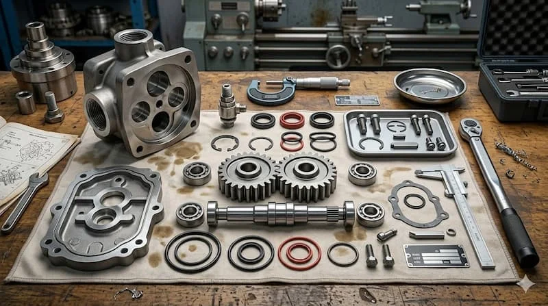 Những bộ phận bơm bánh răng