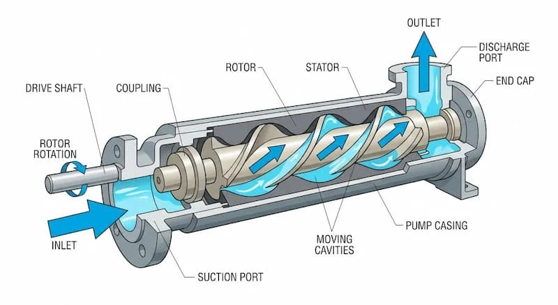 Nguyên lý hoạt động của bơm thể tích