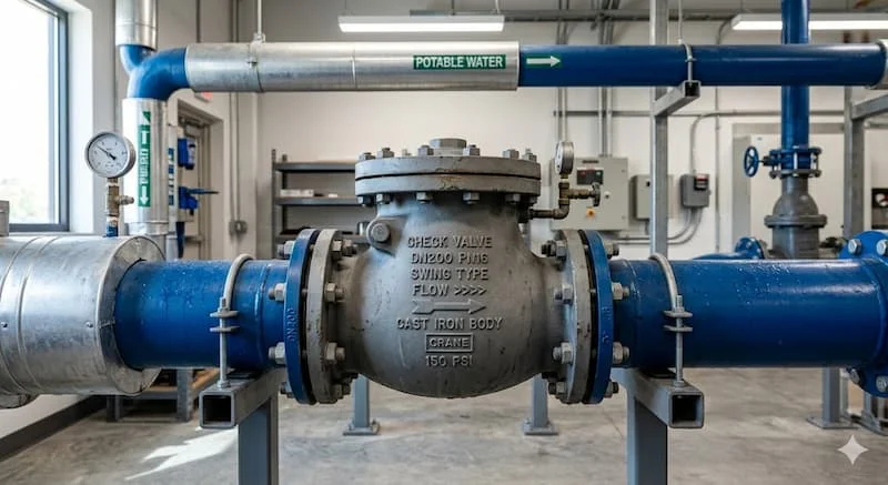 Ảnh tổng quan van 1 chiều cho bơm