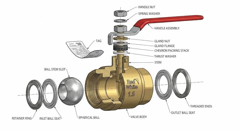Ảnh cấu tạo van bi