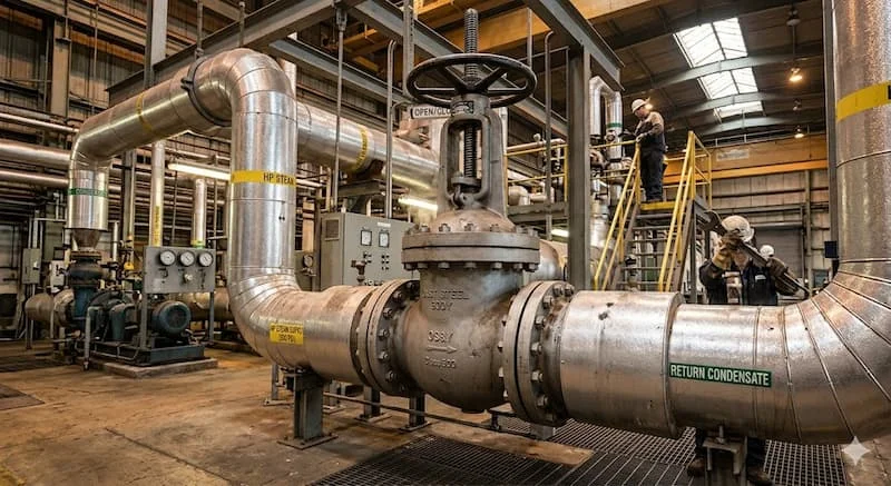 Ảnh ứng dụng thực tế van cầu trong nhà máy