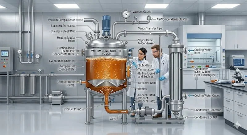 Những lưu ý khi sử dụng thiết bị cô đặc