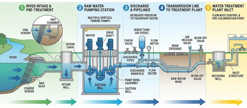 Nguyên lý hoạt động bơm nước thô