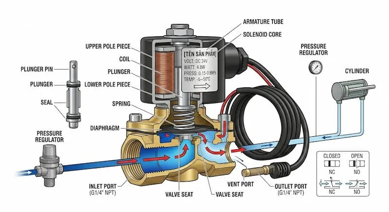 Nguyên lý và hoạt động van điện từ