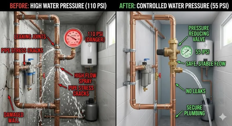 Ảnh trước & sau khi điều áp