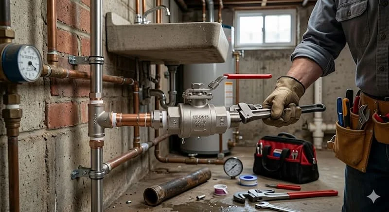 Ảnh ứng dụng thực tế van inox 1/2