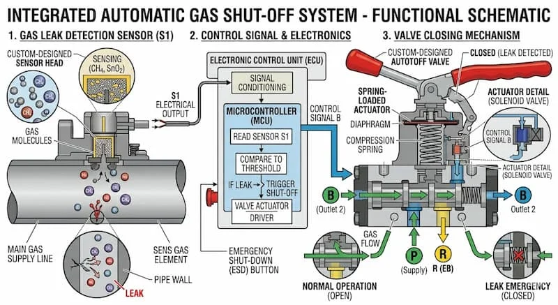 Ảnh nguyên lý hoạt động van tự động ngắt