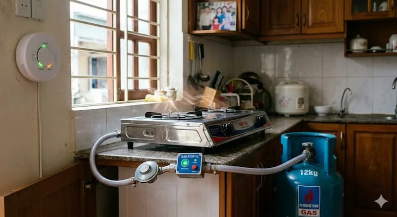 Ảnh ứng dụng thực tế van tự dộng ngắt ga