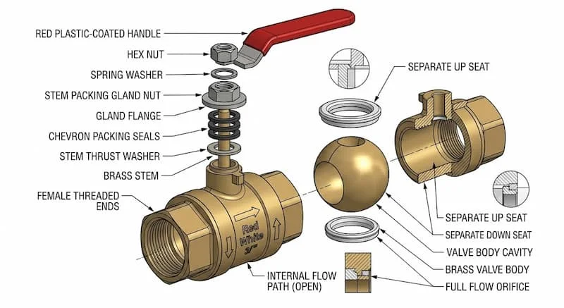 Ảnh cấu tạo van ống nước