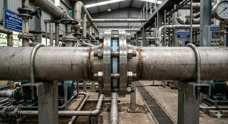 FF flange lắp trên hệ thống đường ống